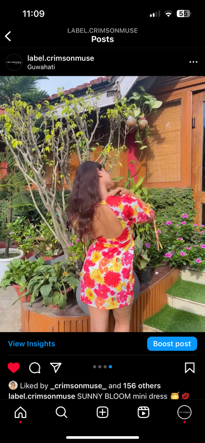 Sunny Bloom Mini Dress
