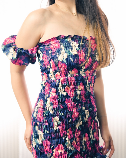 Iris Smocked Mini Dress