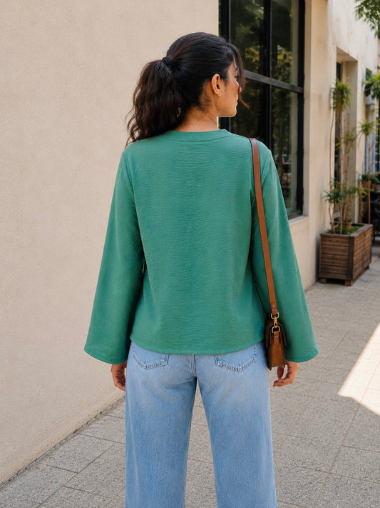 Sage Tie Up Top