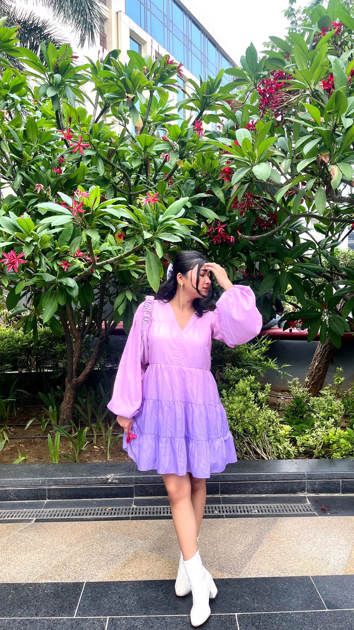 Ombré shirt dress - LILAC